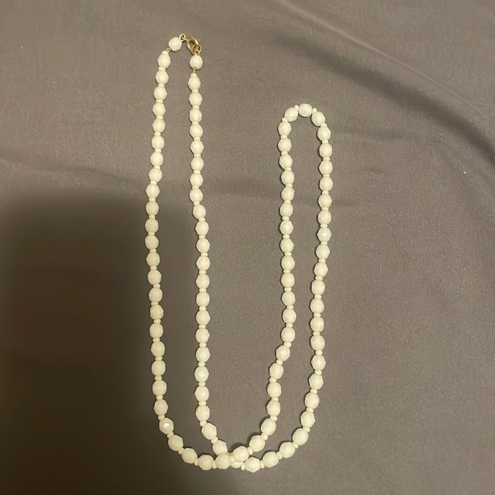Glass beaded necklace 14 inches long
